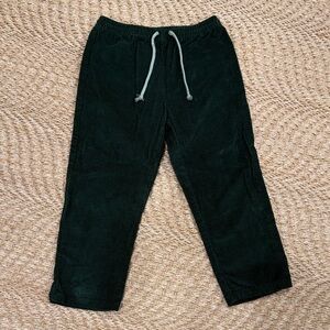 Kids Forest Green Corduroy Joggers